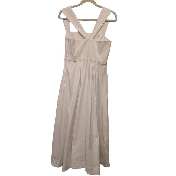 Anthropologie Maeve Square Neck Button Down Linen Blend Midi Dress Size 8 NWT - Picture 2 of 8